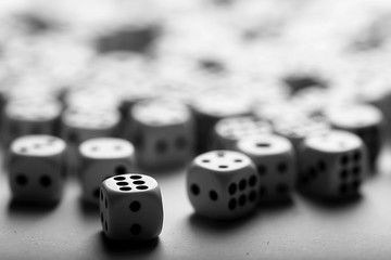 a lot of dice, the texture of the game concept