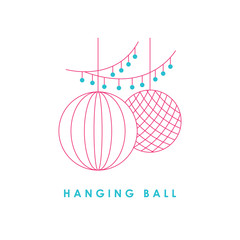  Hanging ball outline icon