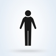 male silhouette, symbol Simple modern icon design illustration.