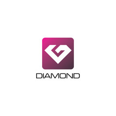 Fototapeta premium Diamond logo icon design inspiration vector illustration