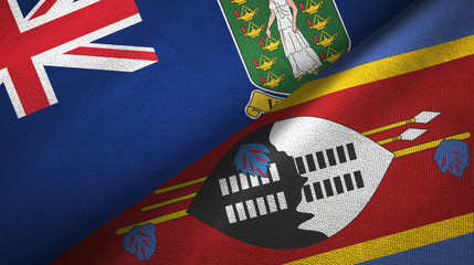 Virgin Islands British UK and Eswatini Swaziland two flags