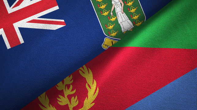 Virgin Islands British UK and Eritrea two flags