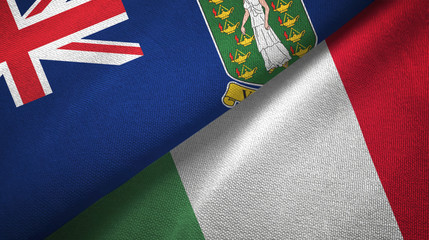 Virgin Islands British UK and Italy two flags