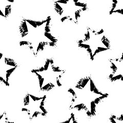 Grunge pattern with splattered star imprints