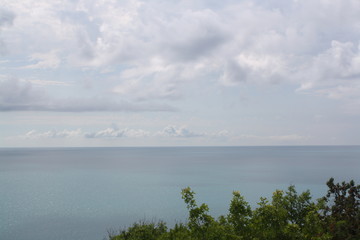 landscape with lake and clouds