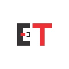 ET letter logo design vector