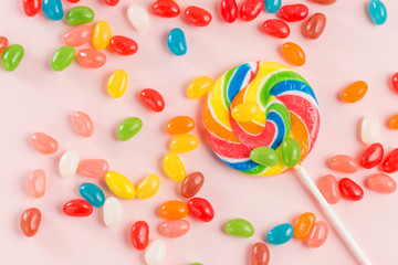 A close-up of colorful and delicious candy