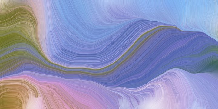 elegant curvy swirl waves background illustration with medium purple, light pastel purple and pastel brown color. can be used as wallpaper, background or texture © Eigens