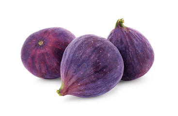 Ripe figs on a white background