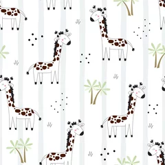 Fotobehang Cute giraffe Pattern print for kids. Seamless pattern. © iryna_boiko
