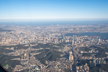 aerial view of dalian china