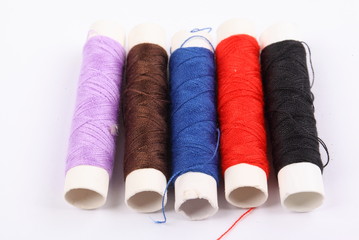 sewing thread isolated on white background
