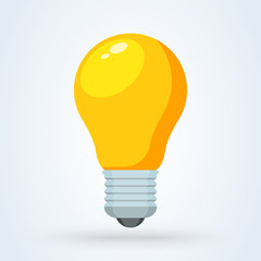 electric bulb and innovation, idea symbol. vector modern design illustration.