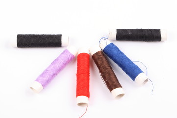 sewing thread isolated on white background