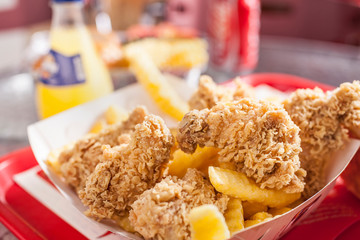 Fried Chicken with french fries