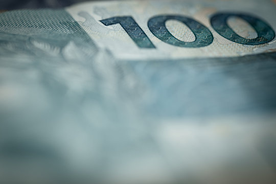 Real banknote detail - brazilian money