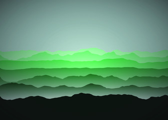 Obraz premium Color Mountains Landscape Generative Art background illustration