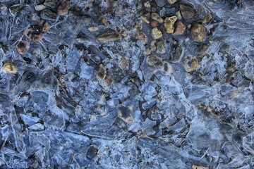 cracked ice texture, abstract seasonal winter cold background, natural ice, broken ice on a lake