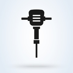 jackhammer equipment modern icon design illustration.