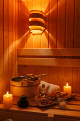 wellness and spa in the sauna