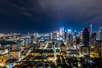 city skyline in kuala lumpur