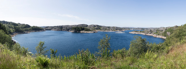 Panorama vom Spjodevatnet, See in Südnorwegen