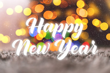 Illustration of happy new year 2020 calligraphy text