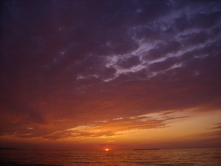 Sunset by the sea