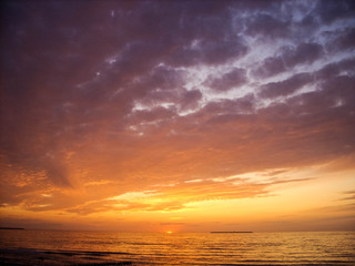 Sunset by the sea