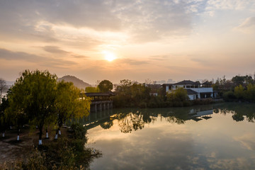Obraz premium landscape of xianghu lake in hangzhou china