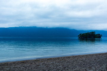 Lake Towada on a rainy day