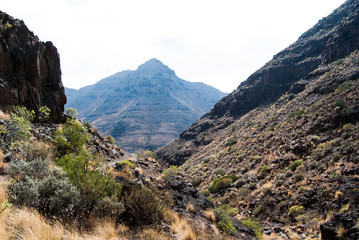 grand canaria hiking in mountains