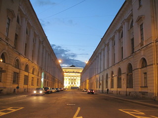 Fototapeta na wymiar famous night view of St. Peterburg