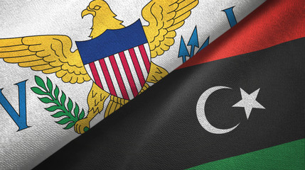 Virgin Islands United States and Libya two flags