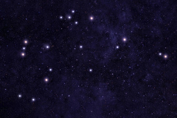 Constellation Aquarius. Against the background of the night sky. Elements of this image were furnished by NASA. © Artsiom P