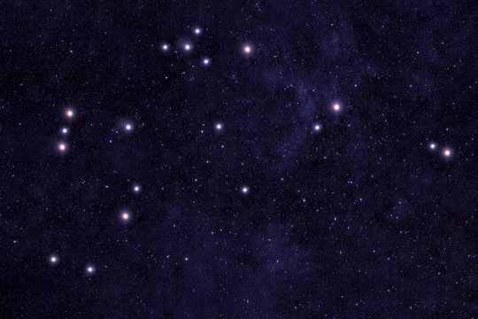Constellation Aquarius. Against the background of the night sky. Elements of this image were furnished by NASA.