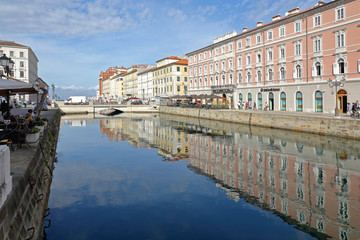 Fototapeta na wymiar Canal Grande Trieste Italy