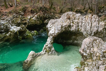 Mostnica Gorge in Triglav national park 