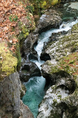 Mostnica gorge with heart formation