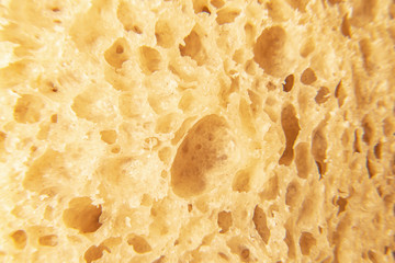 Close up Fresh bread slice texture