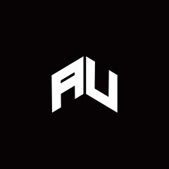 AU Logo monogram modern design template