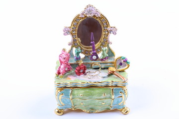 Miniature of the dressing table box on white background.