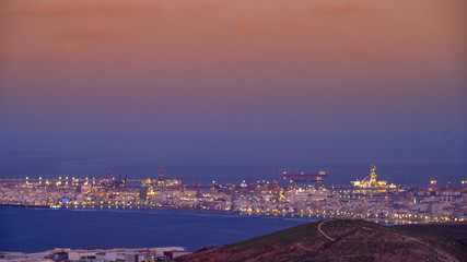 las palmas city skyline wiew