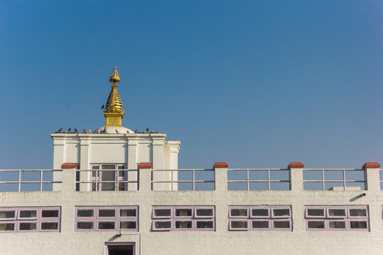 Roof of the Mayadevi temple in Lumbini, Nepal