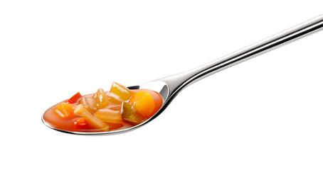 Spoon with sauce