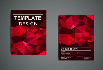 Polygonal brochure colorful template flyer background design