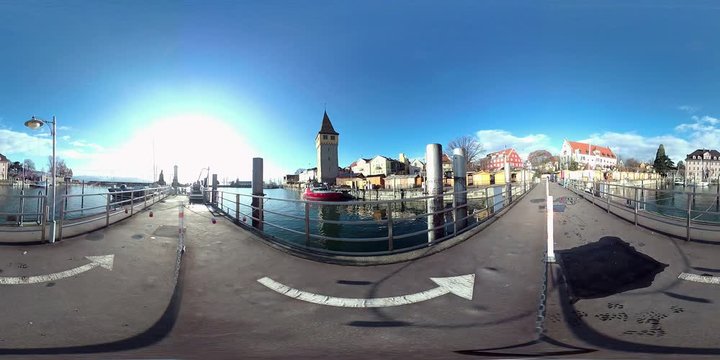 VR360, Hafengebiet in Lindau am Bodensee