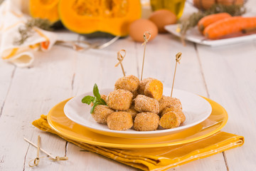 Pumpkin chicken meatballs.