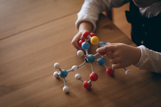 Girl experimenting with molecule