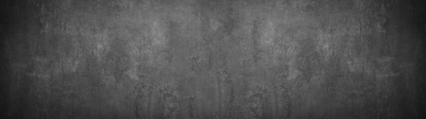 Fototapeta na wymiar black stone concrete texture background anthracite panorama banner long